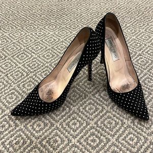 Jimmy Choo Studded Black Suede Stilletos